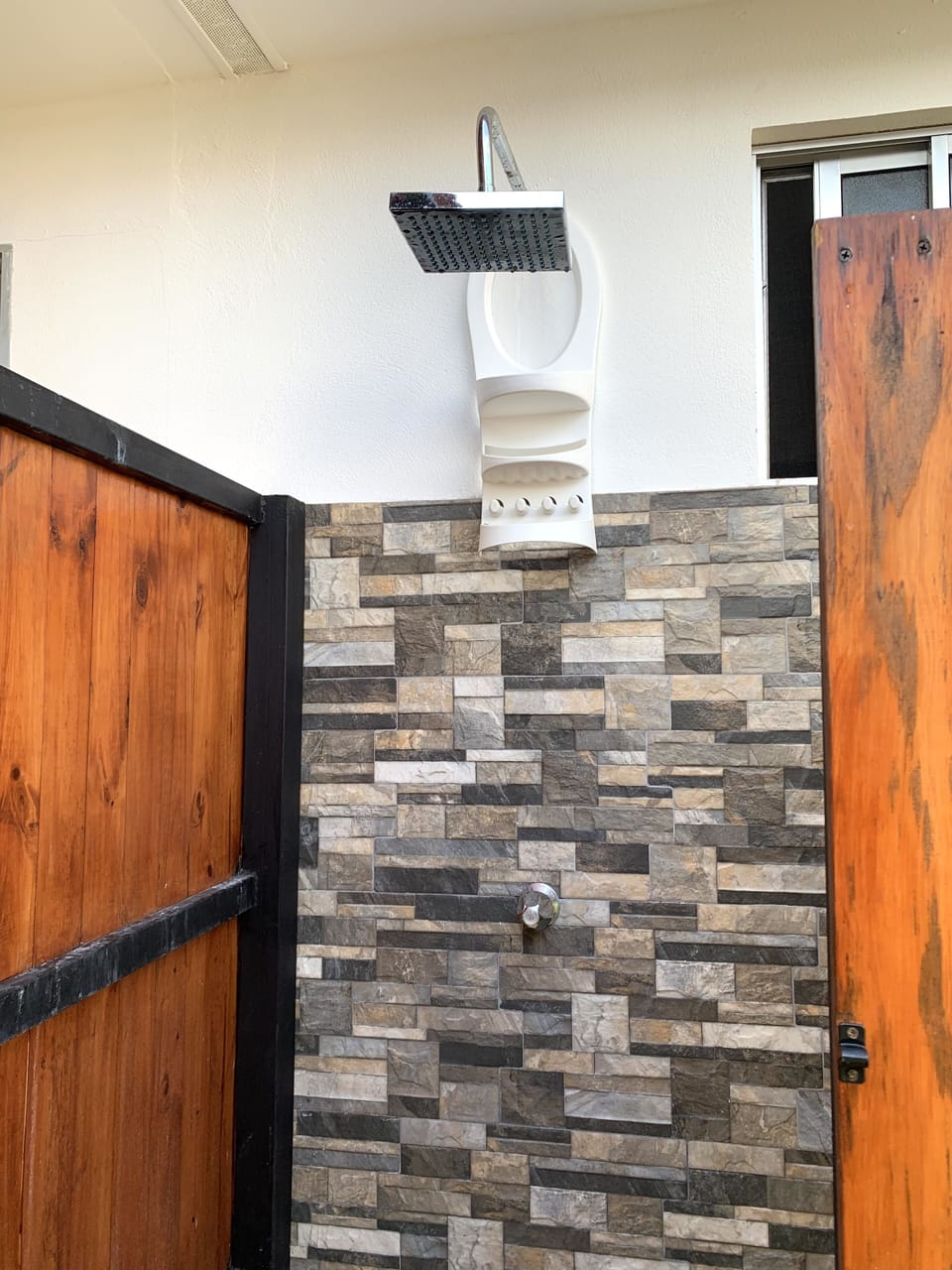 Tropical outside shower to make you feel relaxed, refreshed, and recharged. 