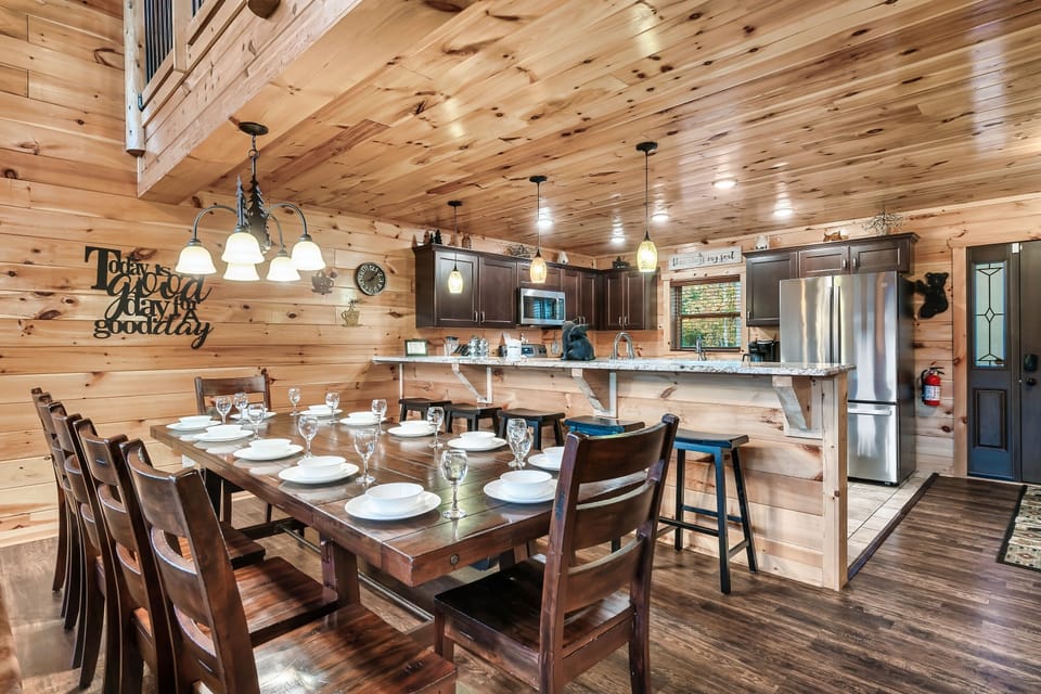 Enjoy meals as a family in the dining area