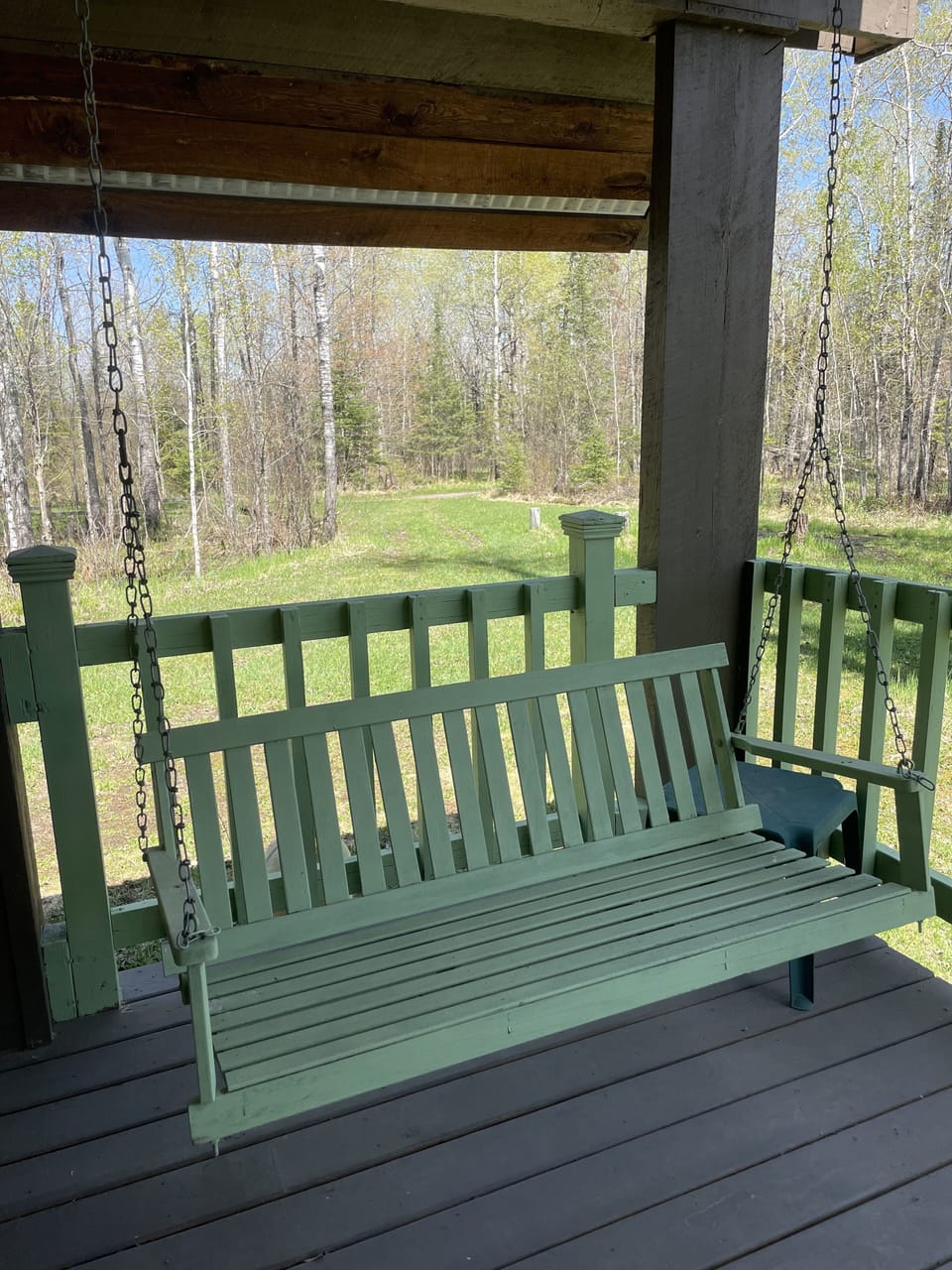 Enjoy a leisurely swing on the front porch