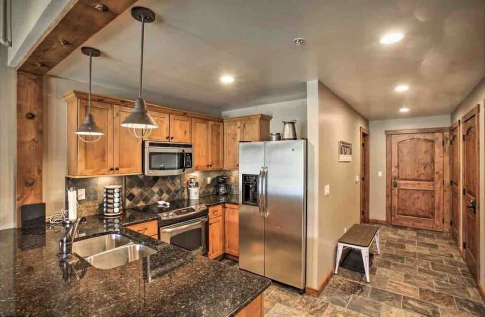 Full Kitchen, stalked w/essentials for cooking, and coffee.