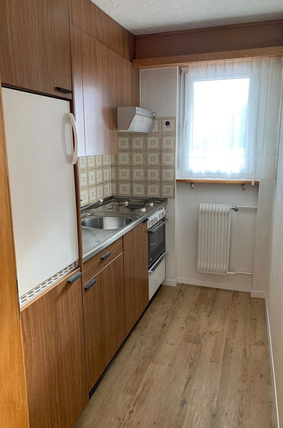 Cabinetry, Countertop, Sink, Kitchen Sink, Kitchen, Window, Wood, Interior Design, Home Appliance, Floor