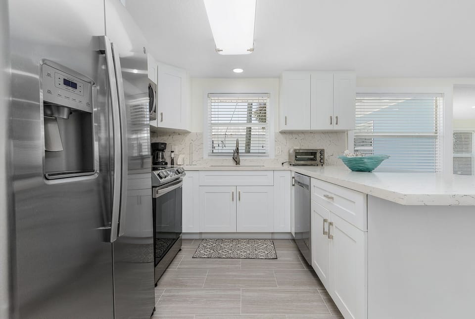 Modern kitchen has everything you need.