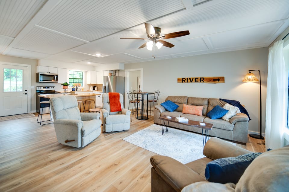 Second view of open-concept living /kitchen 