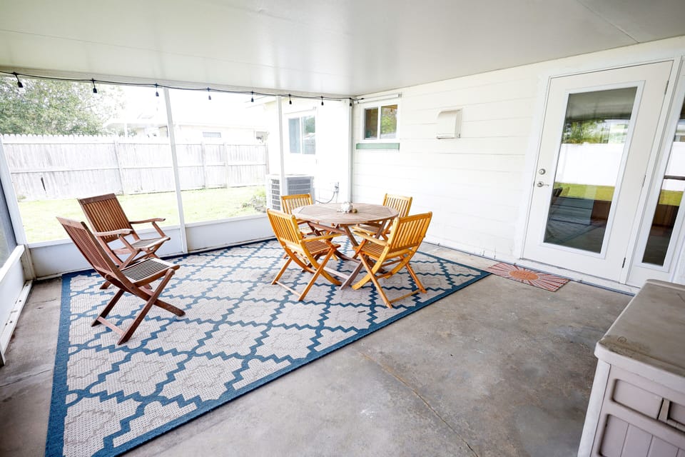 Patio to enjoy morning coffee and al fresco meals