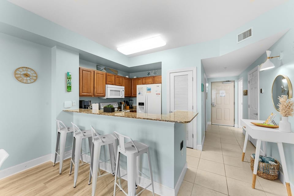 Granite Countertops + Breakfast Bar Seating