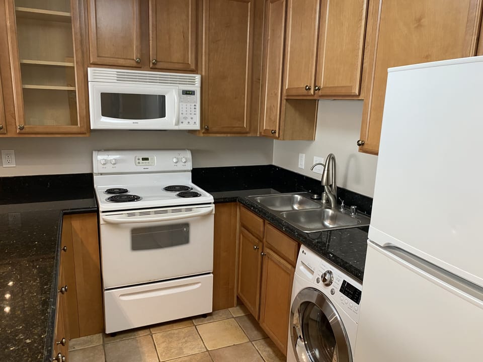 Kitchen is fully stocked. 