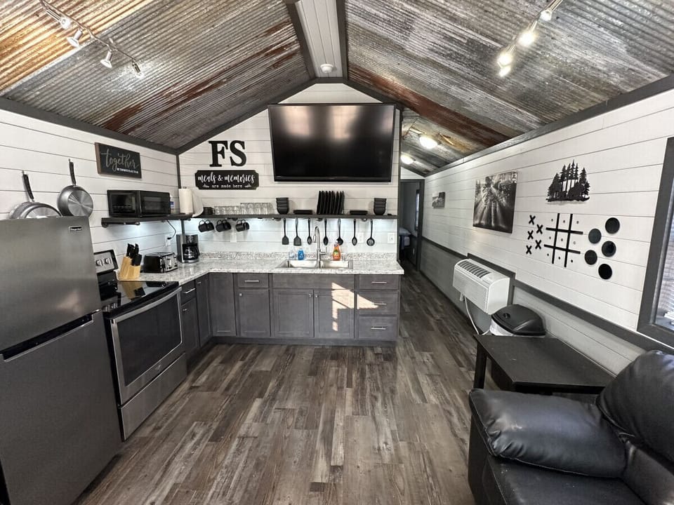 Fully stocked kitchen