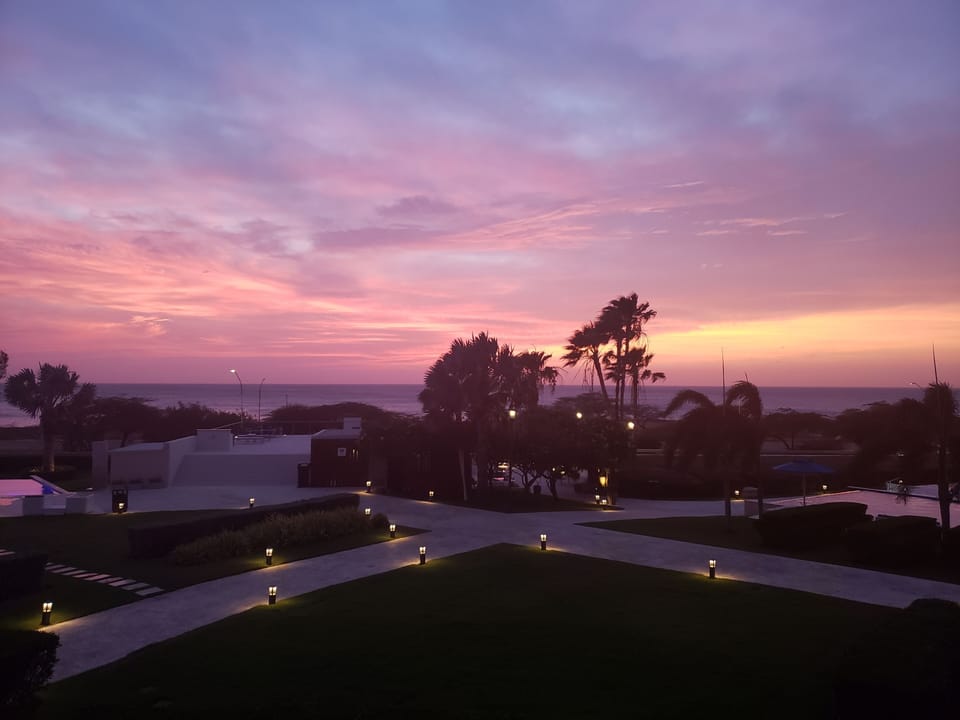 Beautiful sunset view from this unit
