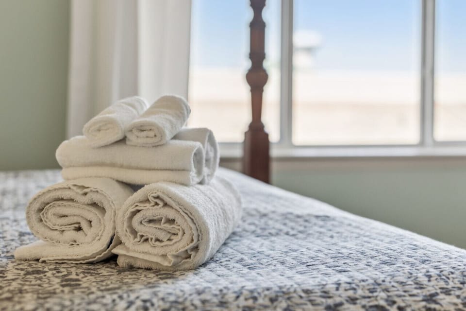 Our linen package includes one towel set per person!