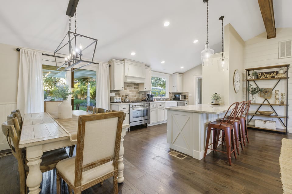 New furnishings and appointments throughout the home