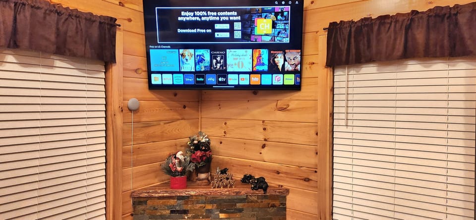 Main Room TV with free streaming apps