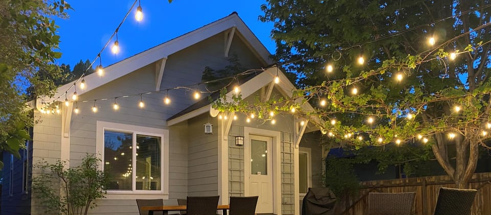Evening relaxation on the private back patio
