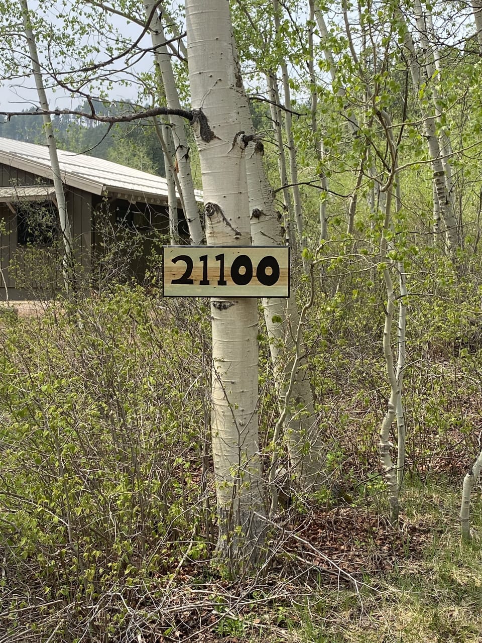 Sign from the road when you are pulling onto the property.