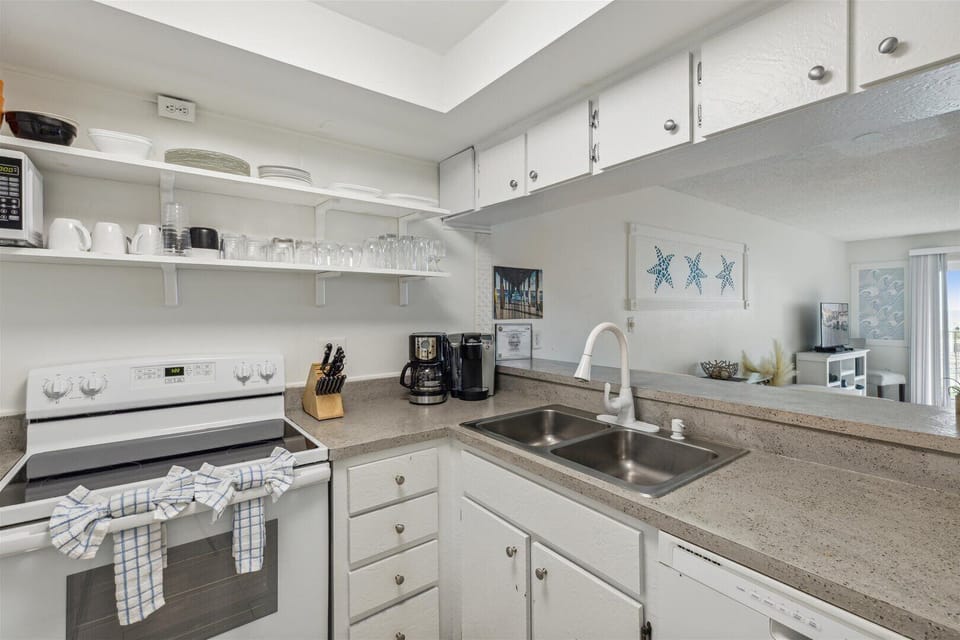 A fully equipped kitchen with modern conveniences, perfect for whipping up delicious meals.