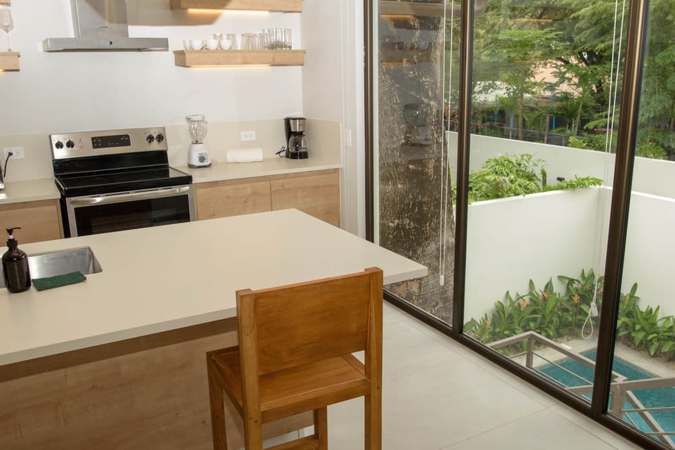 Pool from the Kitchen