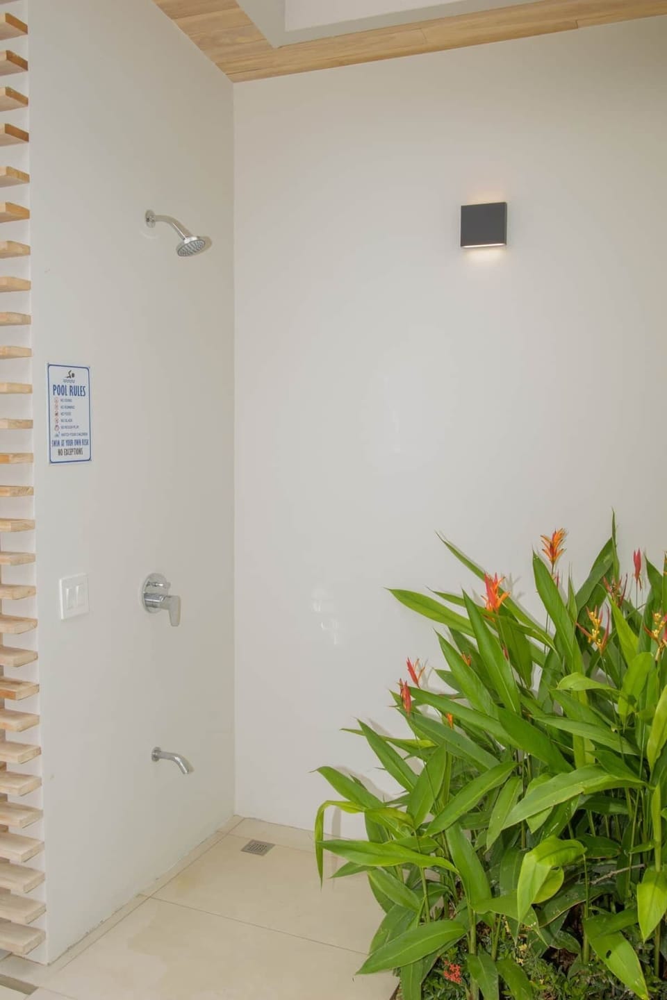 Outside shower
