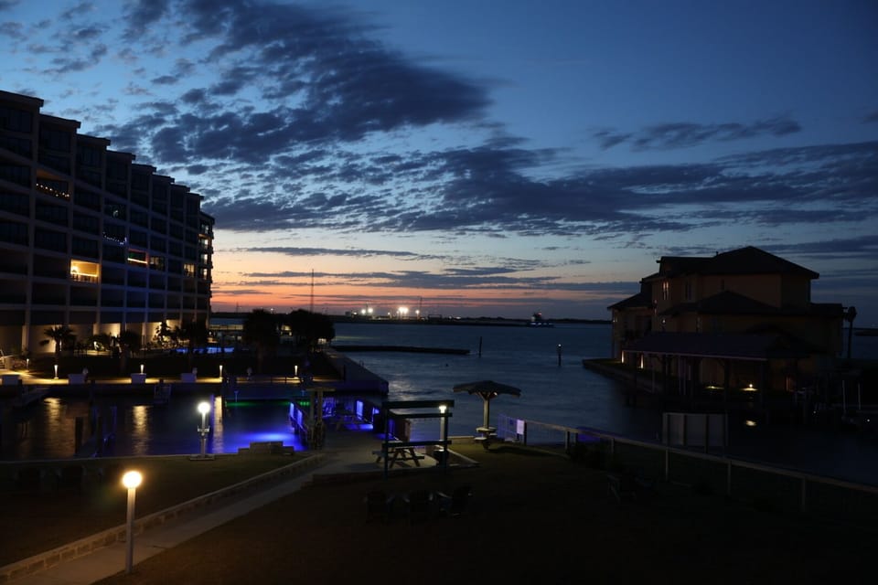Evening view from Bay Tree Condos