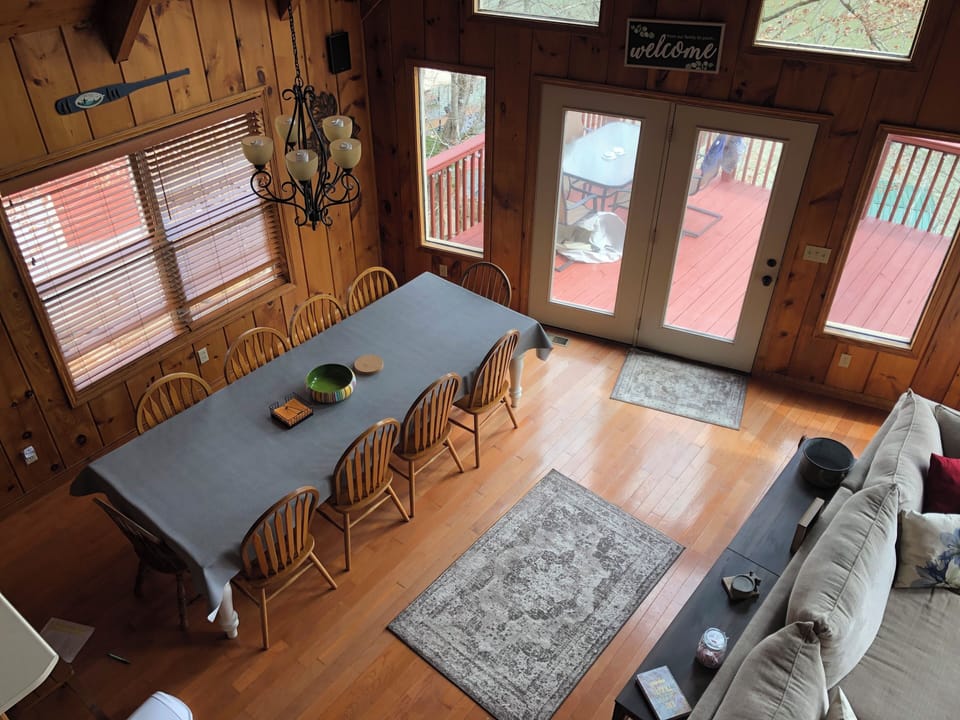 Table Seating for 10, Plus 3 Stools  at the Bar & 4 at the Sofa Tables