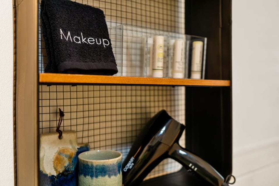 Bathroom essentials provided.