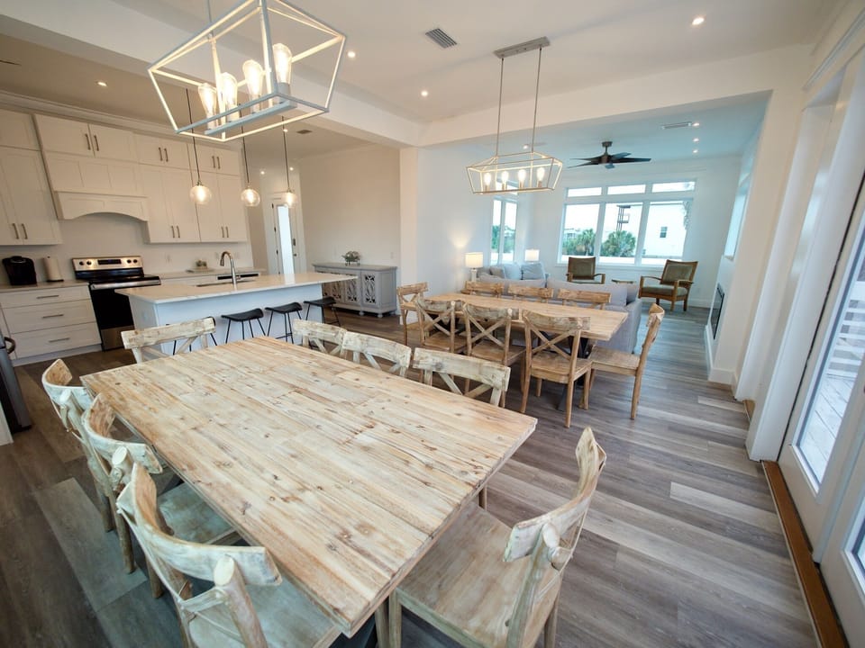 Second Floor Two Dining Tables and Seating for 20 Guests