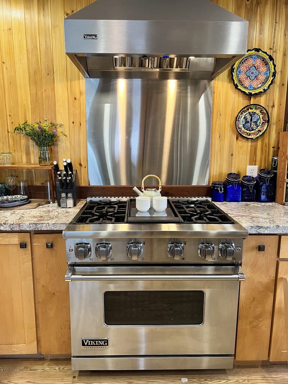 Gourmet stove and oven, kitchen is complete