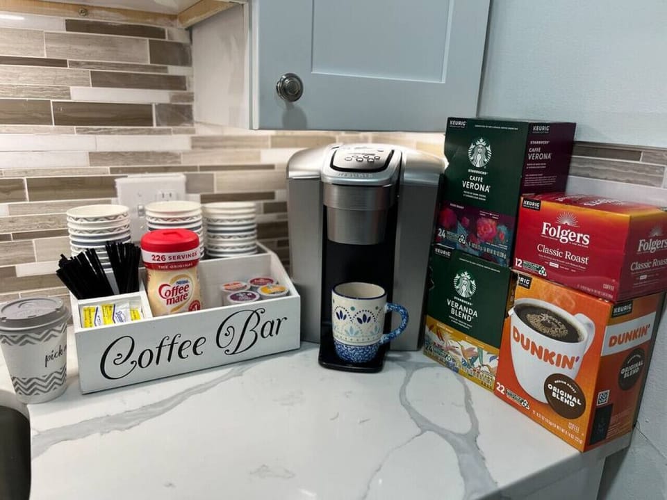 Enjoy a fresh cup of Starbucks, Dunkin’ or Folgers :)