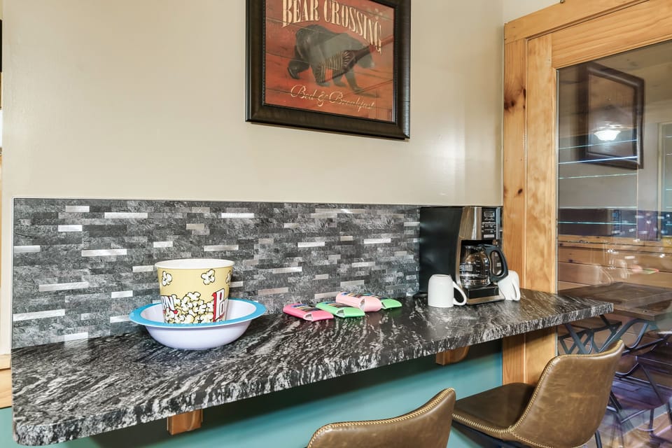 Modern coffee bar and tech center: Stay charged and connected!