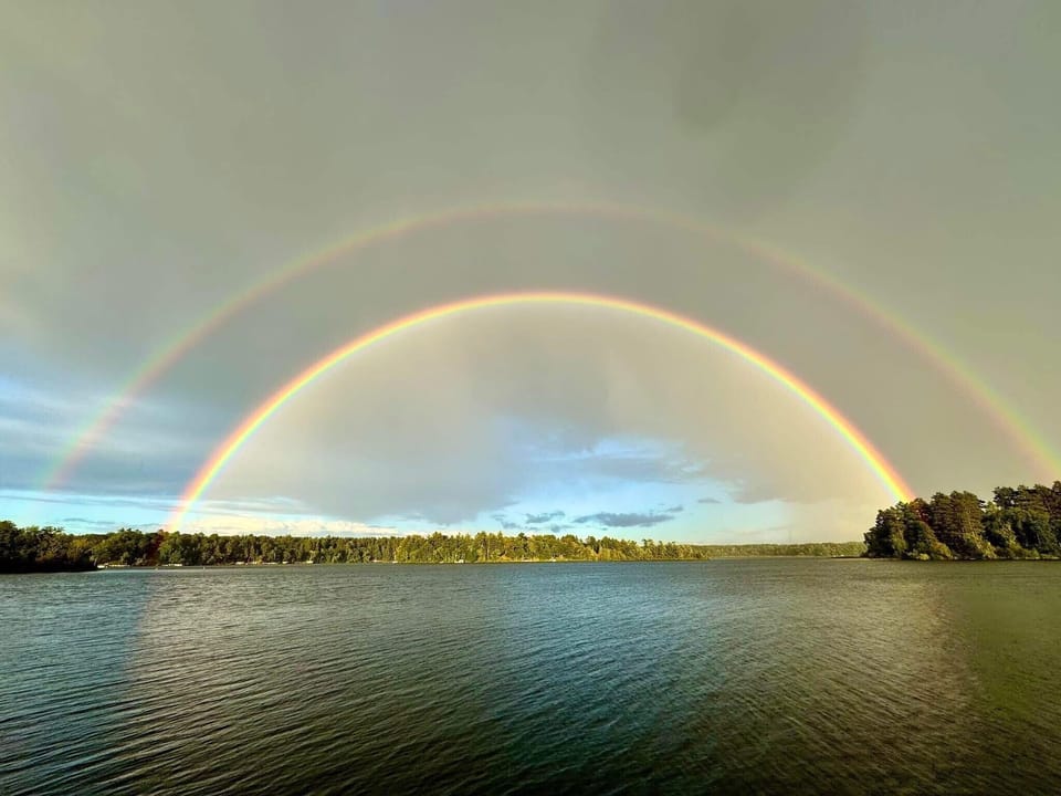 Double Rainbow over Sibley Lake