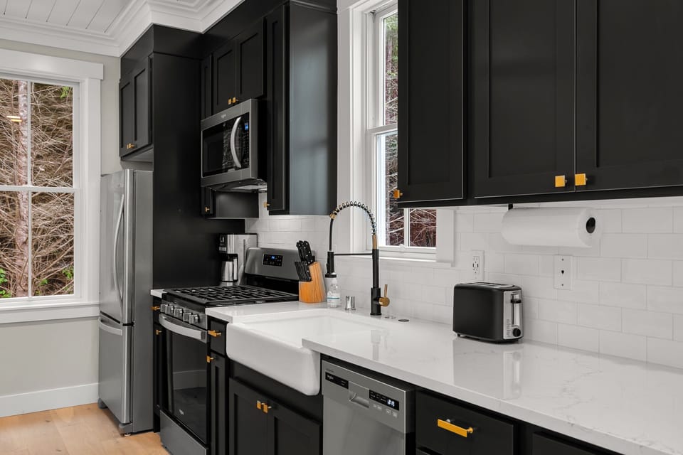 The stunning kitchen is fully-equipped