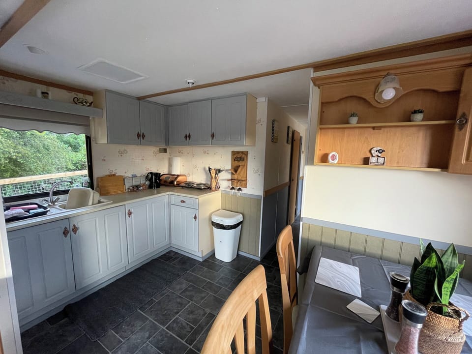 Pet/Dog Friendly Rural Lodge, with Fenced Garden Area, Nr Beaches, Woodlands Lodge in Wales