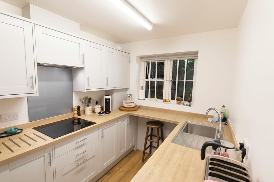 Microwave oven hob fridge dishwasher all you need for your stay .