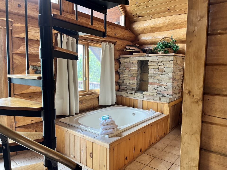 Indoors, Hardwood, Stained Wood, Tub, Hot Tub