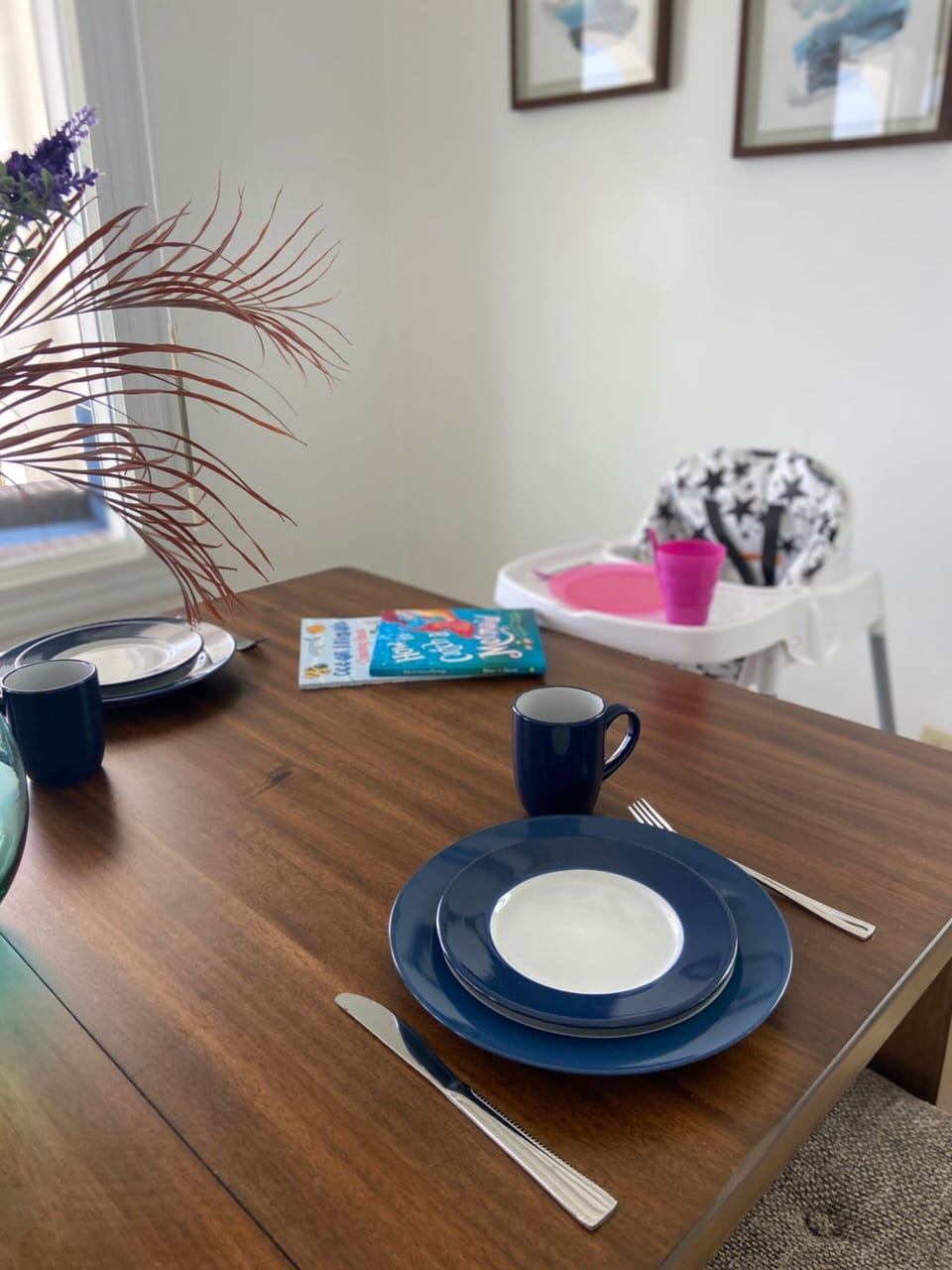 Serenity comes equipped with a baby chair, sippy cups and bowls