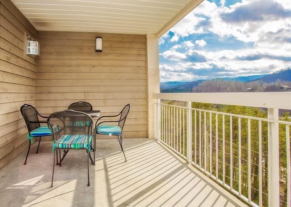 Balcony Seating with a Mountain View