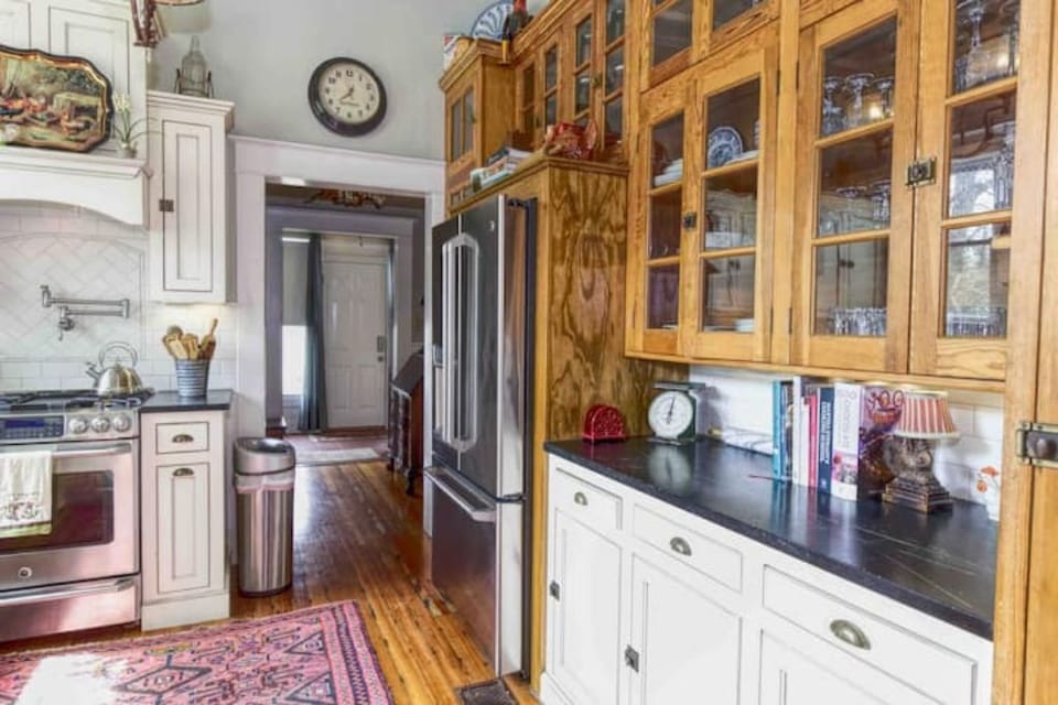 Kitchen with gas stove