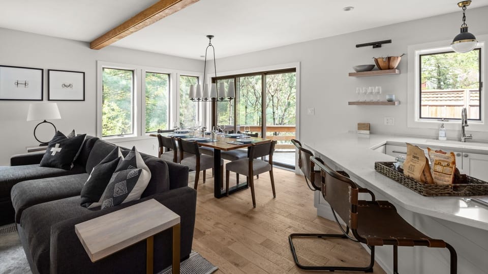 Dining table and breakfast bar