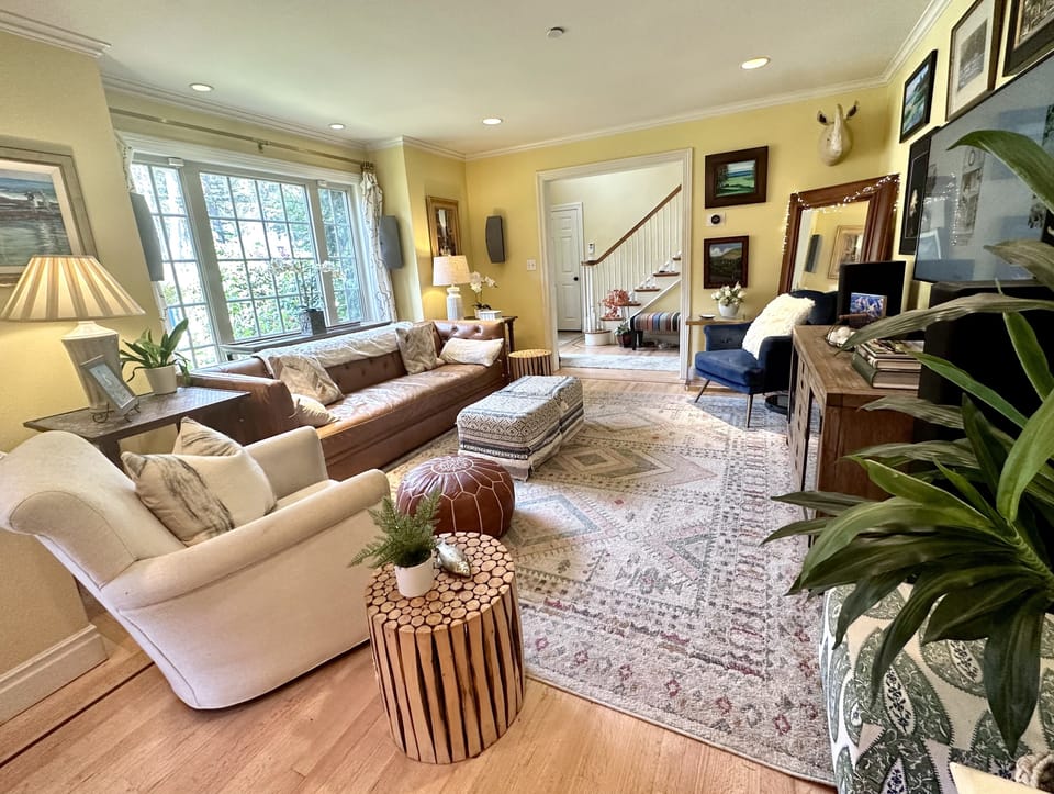 Living room and entryway