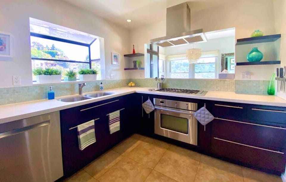 Sleek modern kitchen.