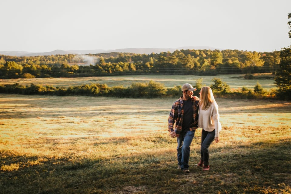 Romantic stroll in our front field. Perfect for family photos if you