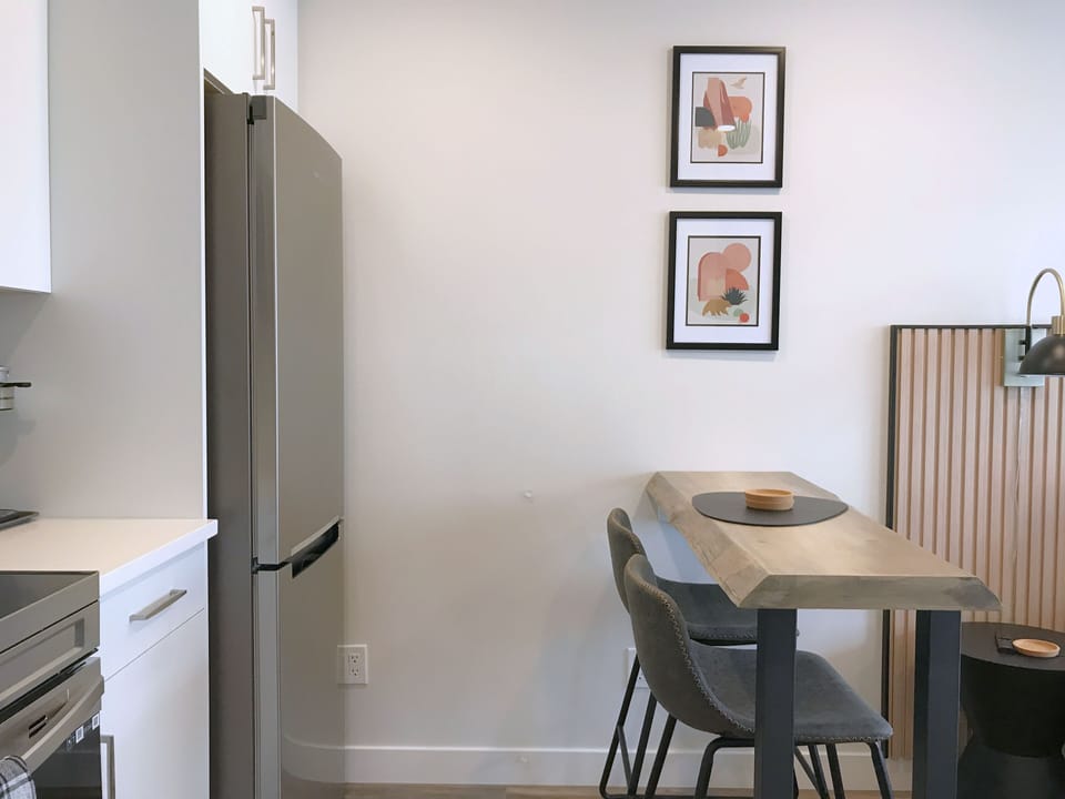 Counter-height dining table with seating for 2