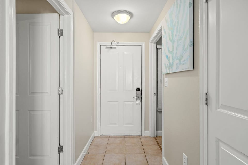 Entry Way - In-Unit Washer & Dryer • Private Laundry • Easy Beach Towel & Swimwear Care