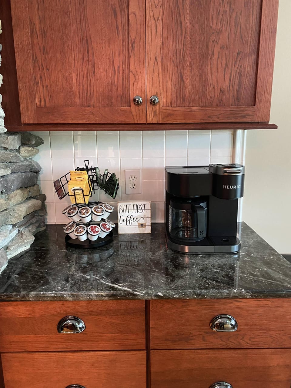 Coffee and Tea bar is stocked and waiting for you!