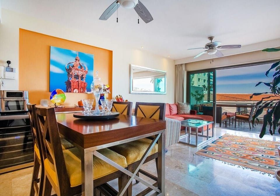 Dining view area facing living room and balcony