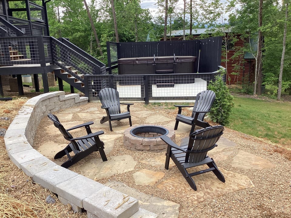 Fire Pit feat. Cozy Adirondack Chairs