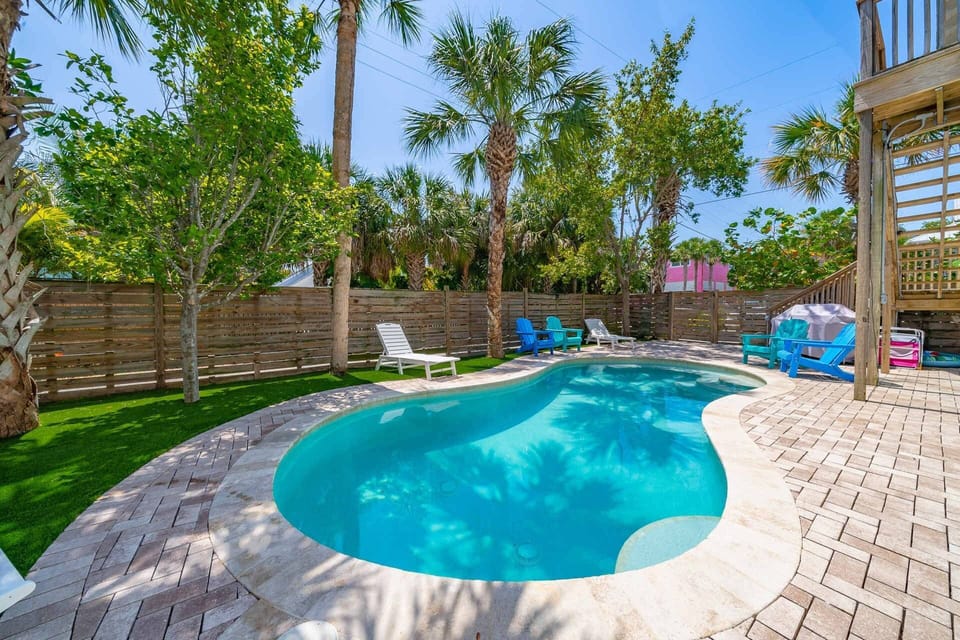 Private sparkling pool