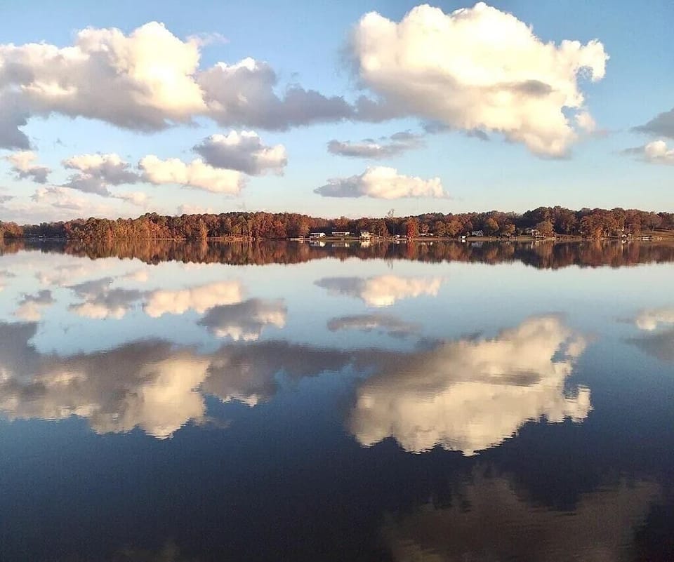 Amazing wide open views of Lake Greenwood from the deck of the cottage.