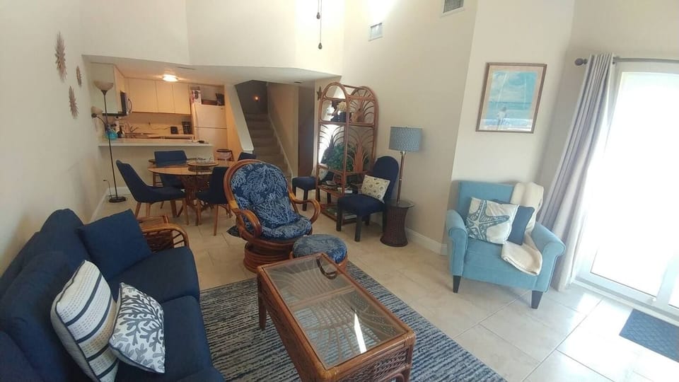 Plenty of space in the living area to enjoy family and friends. Step out onto the oceanfront balcony with nothing between you and that view!