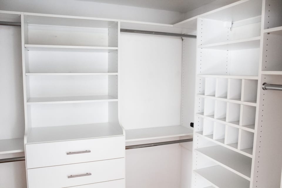 2nd floor primary bedroom walk-in closet