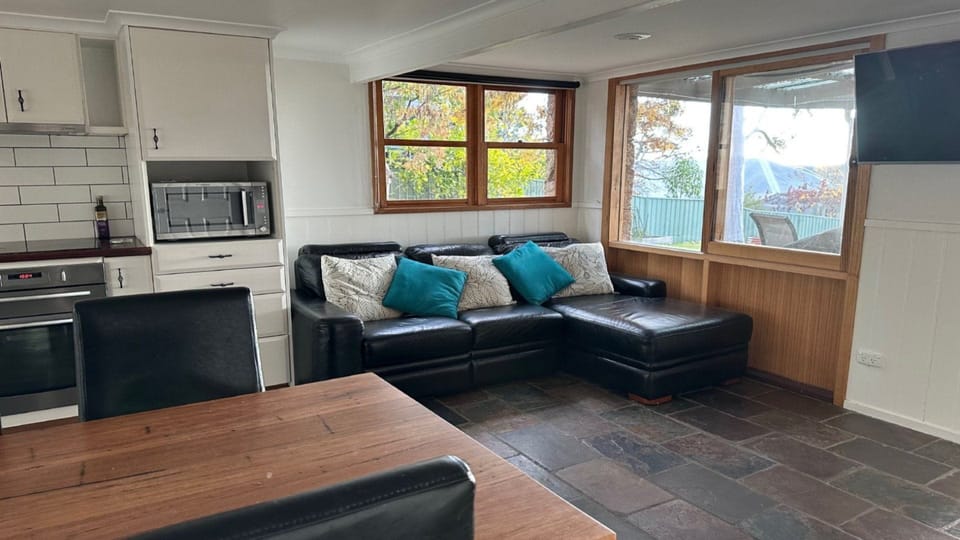 Kitchen with dining table and sitting area