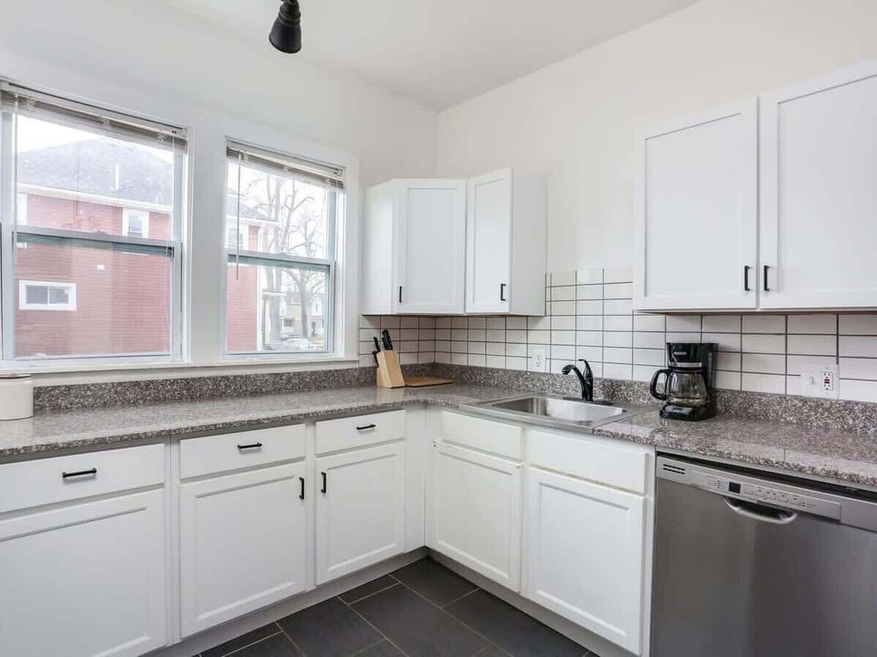Fully equipped kitchen with modern appliances and plenty of counter space.